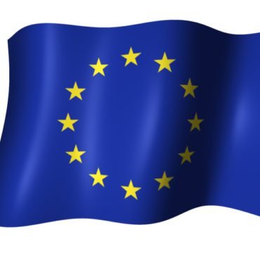 European flag wavy